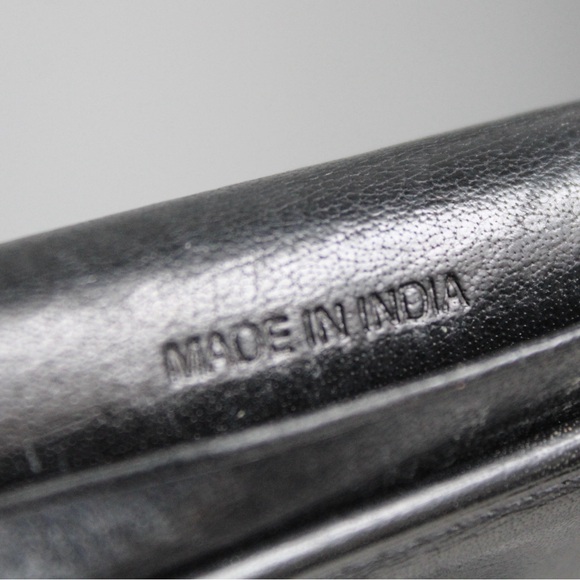 Coach Vintage 90's Continental Bifold Framed Kisslock Black Leather Wallet 4886 - Picture 5 of 9